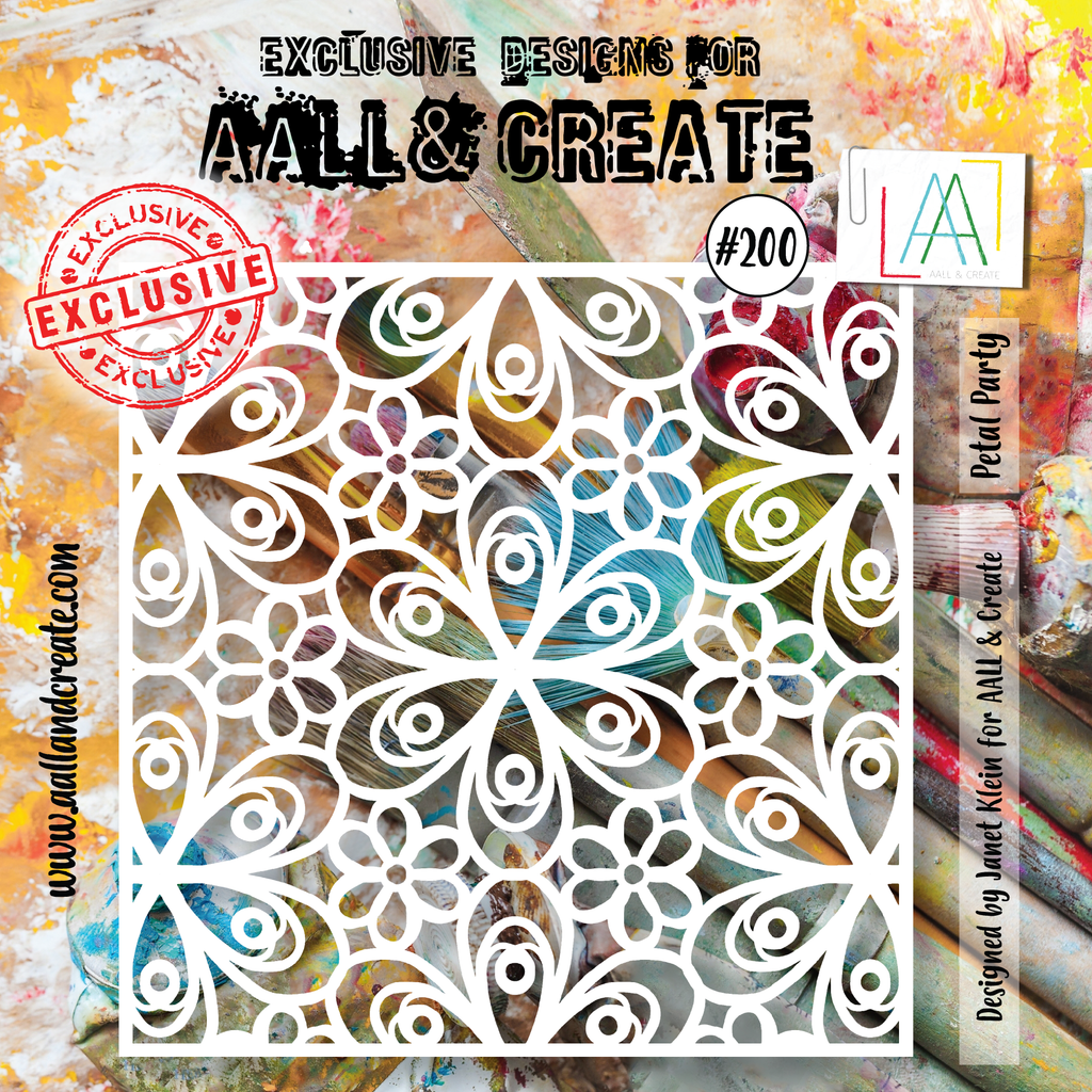 AALL & Create Petal Party 6x6 Stencil 200