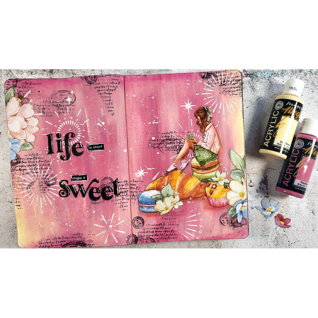 Stamperia Create Happiness Oh La La 8x8 Paper sbbs82 journal | color-code:ALT01