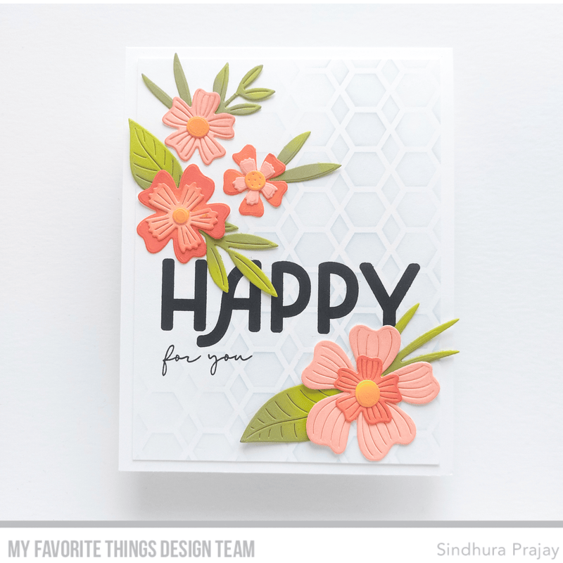 My Favorite Things - 6x6 Stencil - Flower Bouquet Builder
