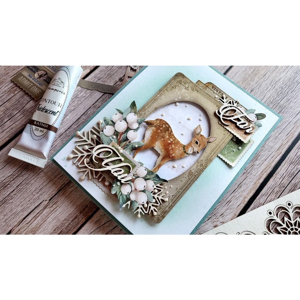 Stamperia Romantic Winter Valley 12x12 Paper sbbl139 deer card | color-code:ALT01