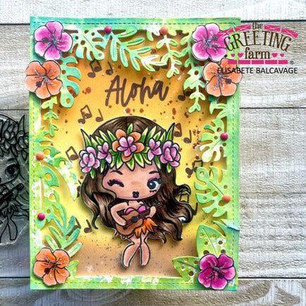 The Greeting Farm Cheeky Aloha Clear Stamps Greenery | color-code:ALT02