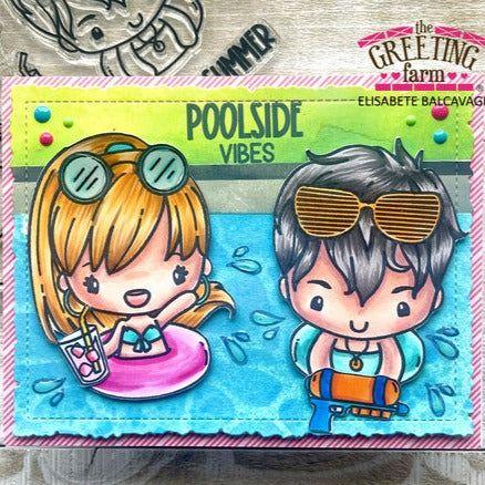 The Greeting Farm Poolside Vibes Clear Stamps Vibes | color-code:ALT02