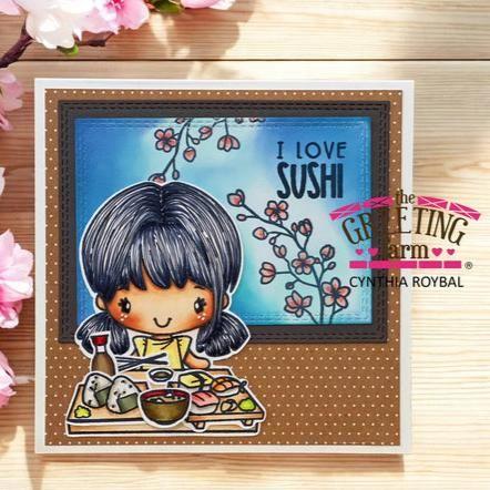 The Greeting Farm Anya Loves Sushi Clear Stamps Love Sushi | color-code:ALT01