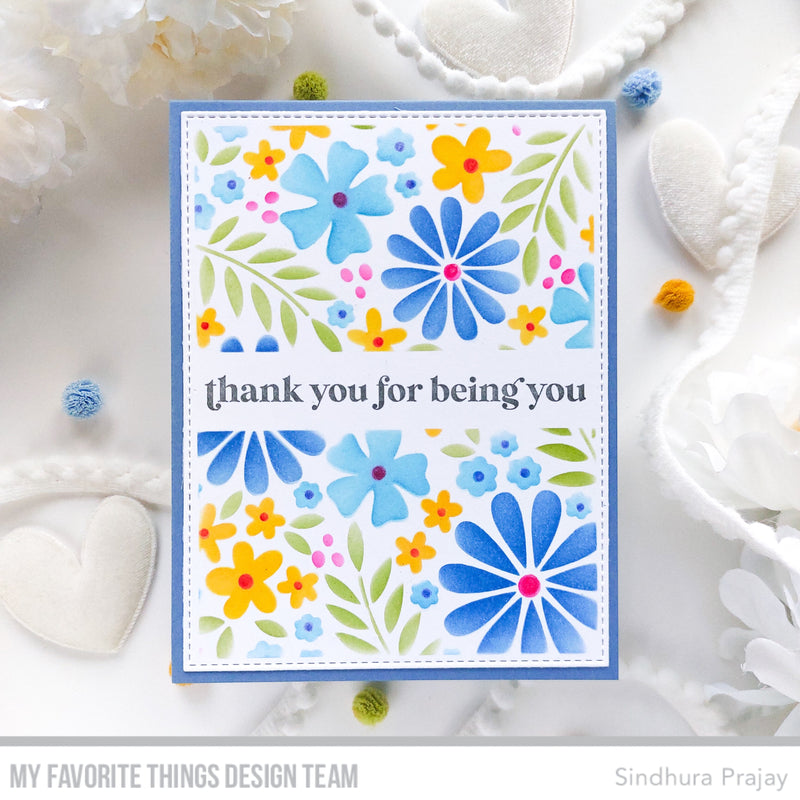 My Favorite Things Center Strip Smart Mask Stencil st194 thank you for being you | color-code:alt1