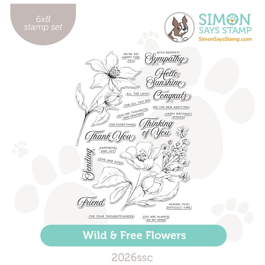 Simon Says Clear Stamps Wild And Free Flowers 2026ssc Be Bold