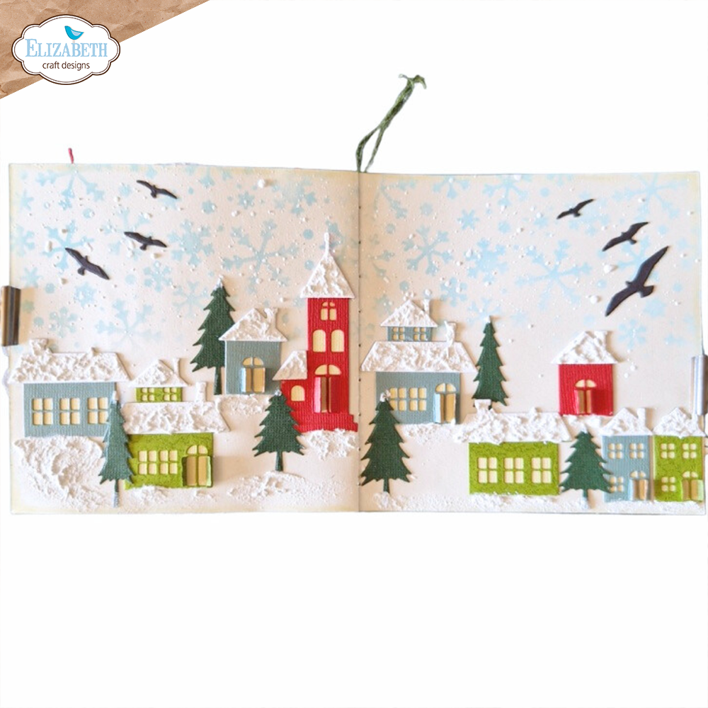 Elizabeth Craft Designs Snow Village Dies 2050 winter journal