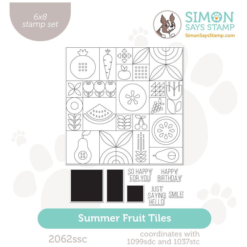 Simon Says Clear Stamps Summer Fruit Tiles 2062ssc Sunny Vibes