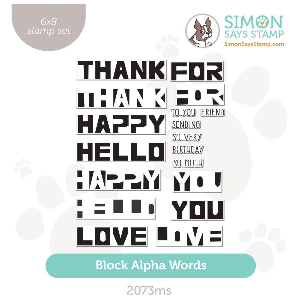 Simon Says Clear Stamps Block Alpha Words 2073ms Stamptember