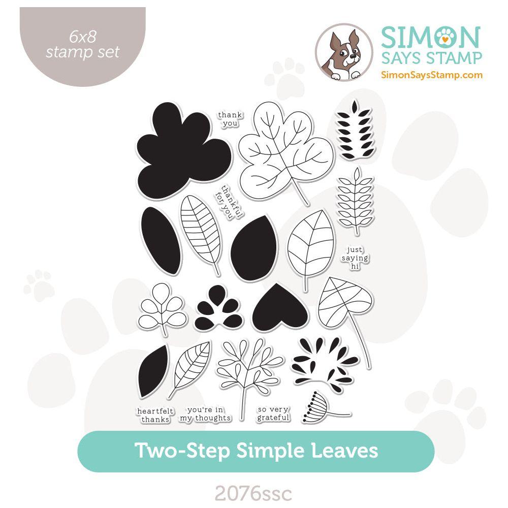 Simon Says Clear Stamps Two Step Simple Leaves 2076ssc