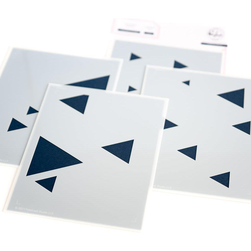 PinkFresh Studio Overlapping Triangles Stencil Set 212323