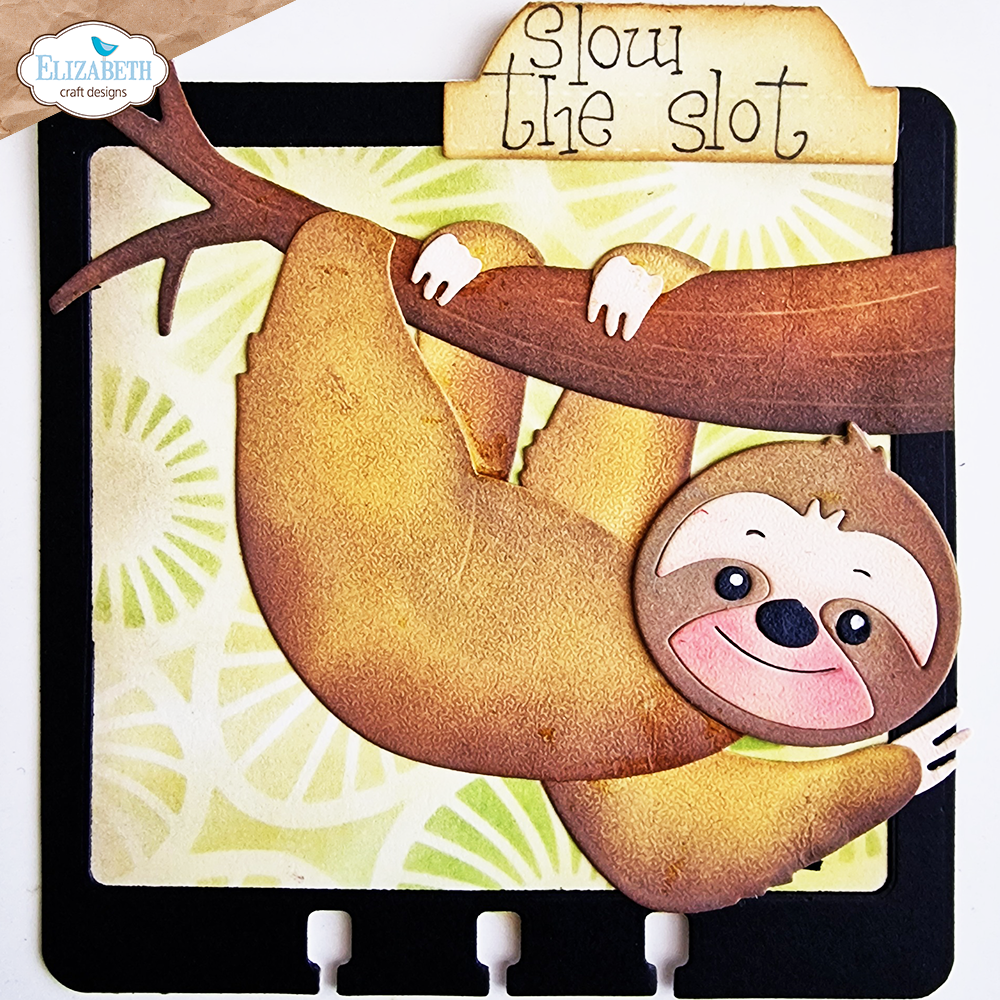 Elizabeth Craft Designs Slow the Sloth Dies 2127 hanging