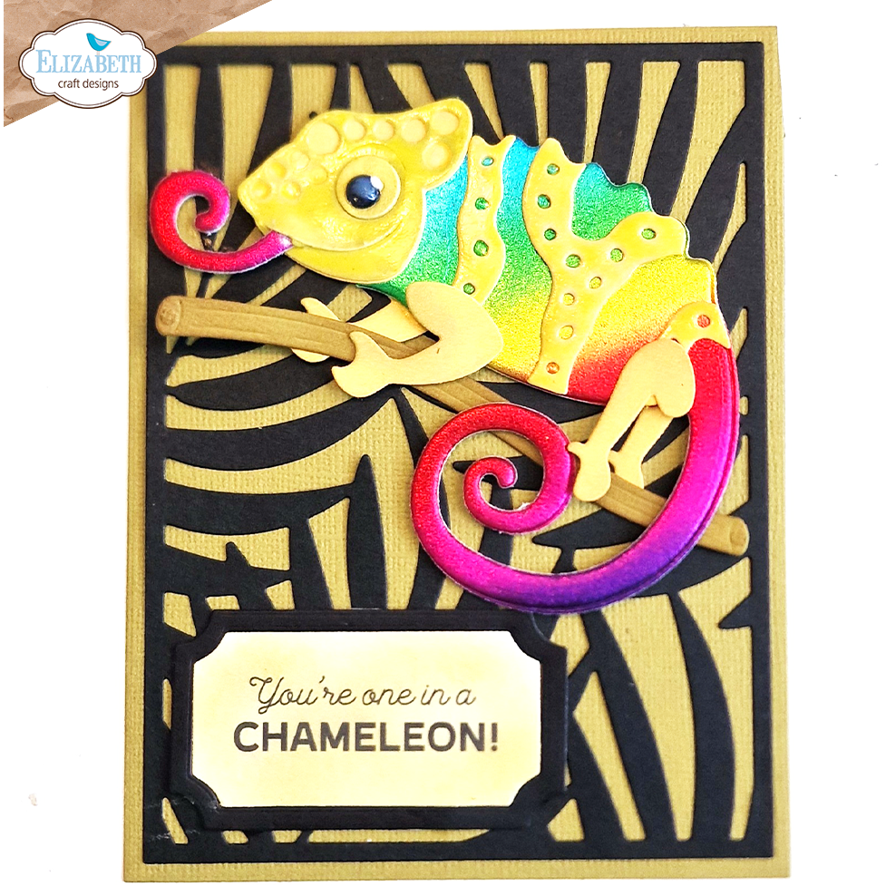 Elizabeth Craft Designs Leaves Background Dies 2130 one in a chameleon