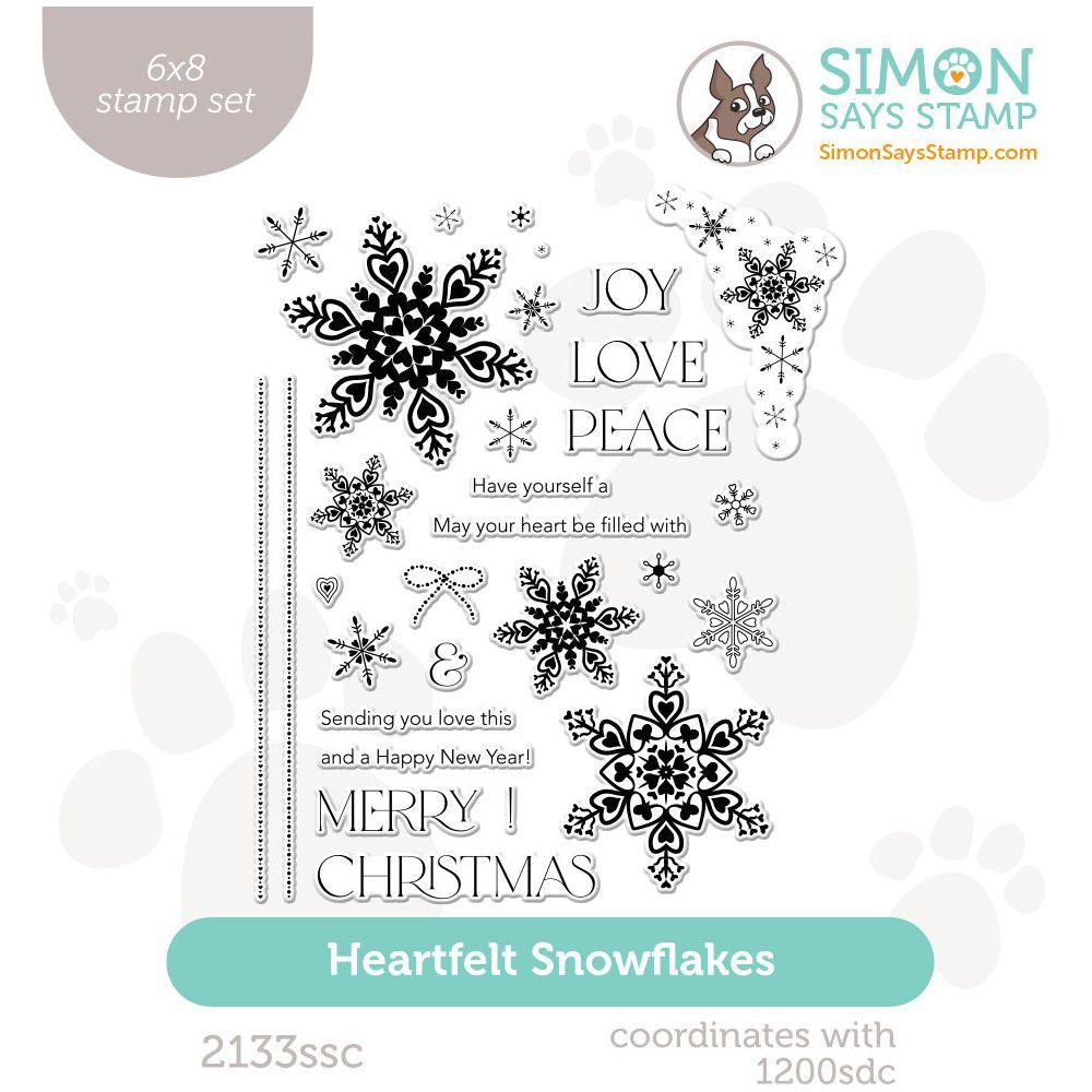 Simon Says Clear Stamps Heartfelt Snowflakes 2133ssc Sweet Wishes