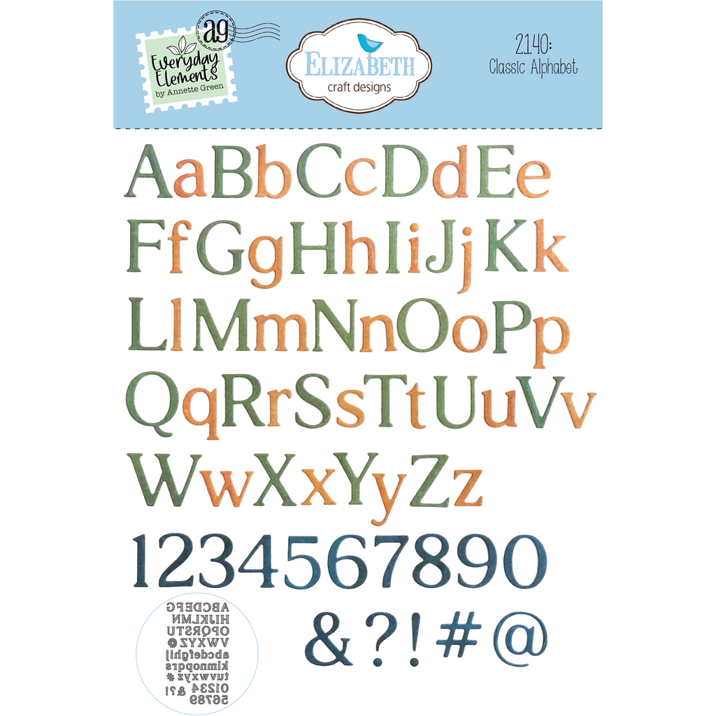 Elizabeth Craft Designs Classic Alphabet Dies 2140