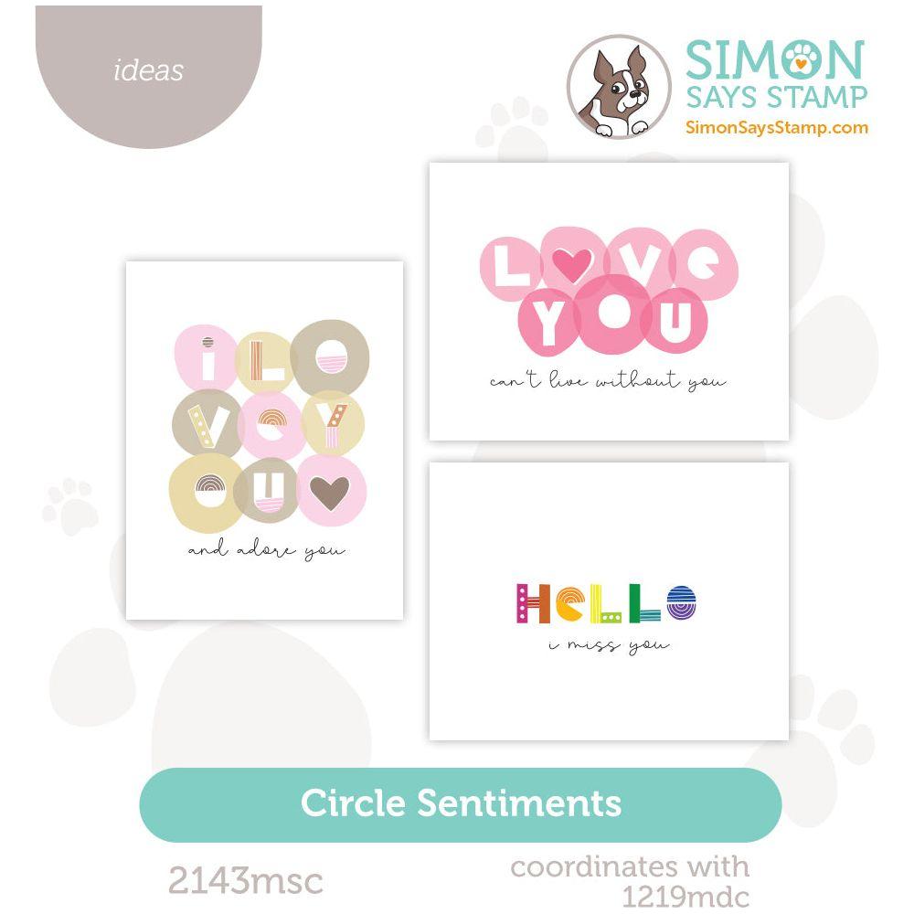 Simon Says Clear Stamps Circle Sentiments 2143msc To Love