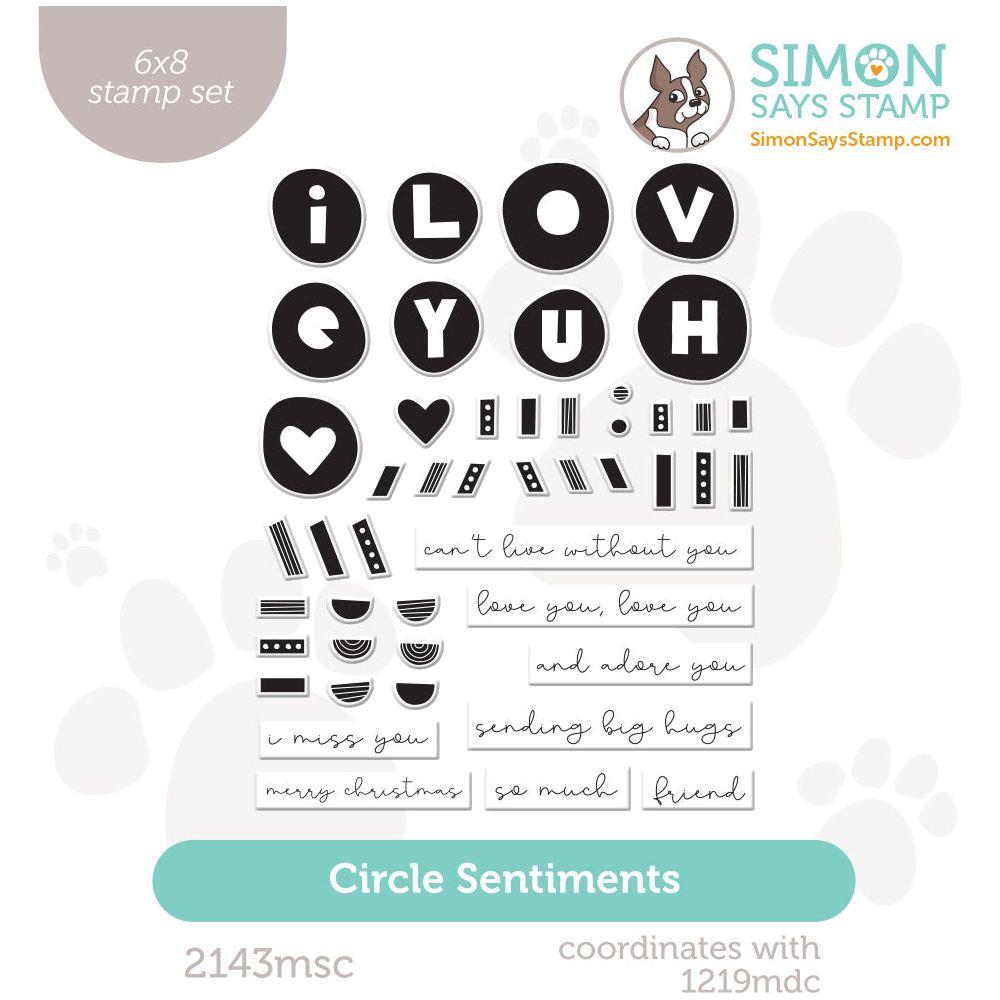 Simon Says Clear Stamps Circle Sentiments 2143msc To Love