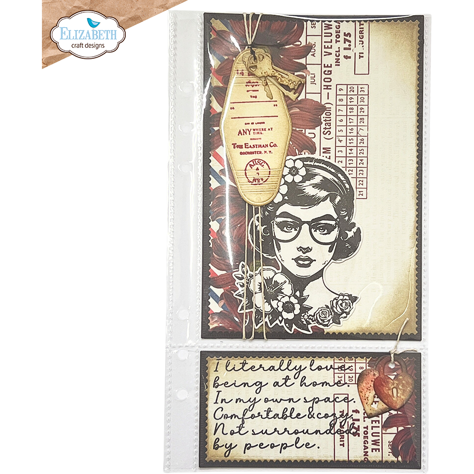 Elizabeth Craft Designs Pocket Page Fillers and Frida at Home Bundle csd356 love being at home