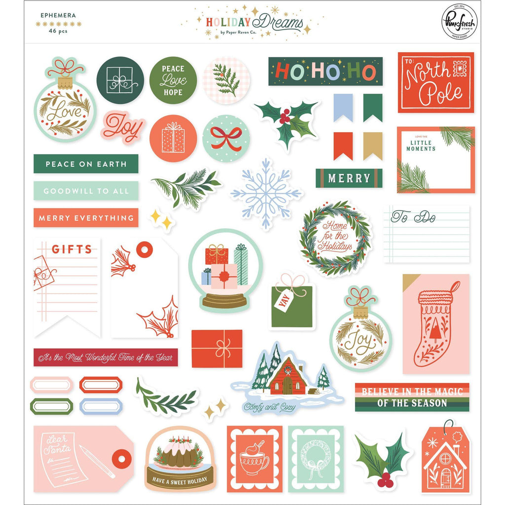 Pinkfresh Studio Holiday Dreams Ephemera Pack 214723