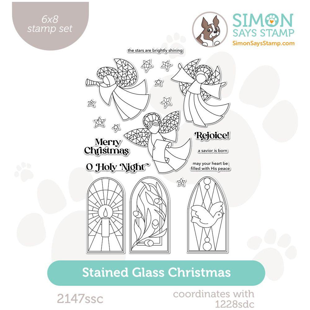 Simon Says Clear Stamp Stained Glass Christmas 2147ssc