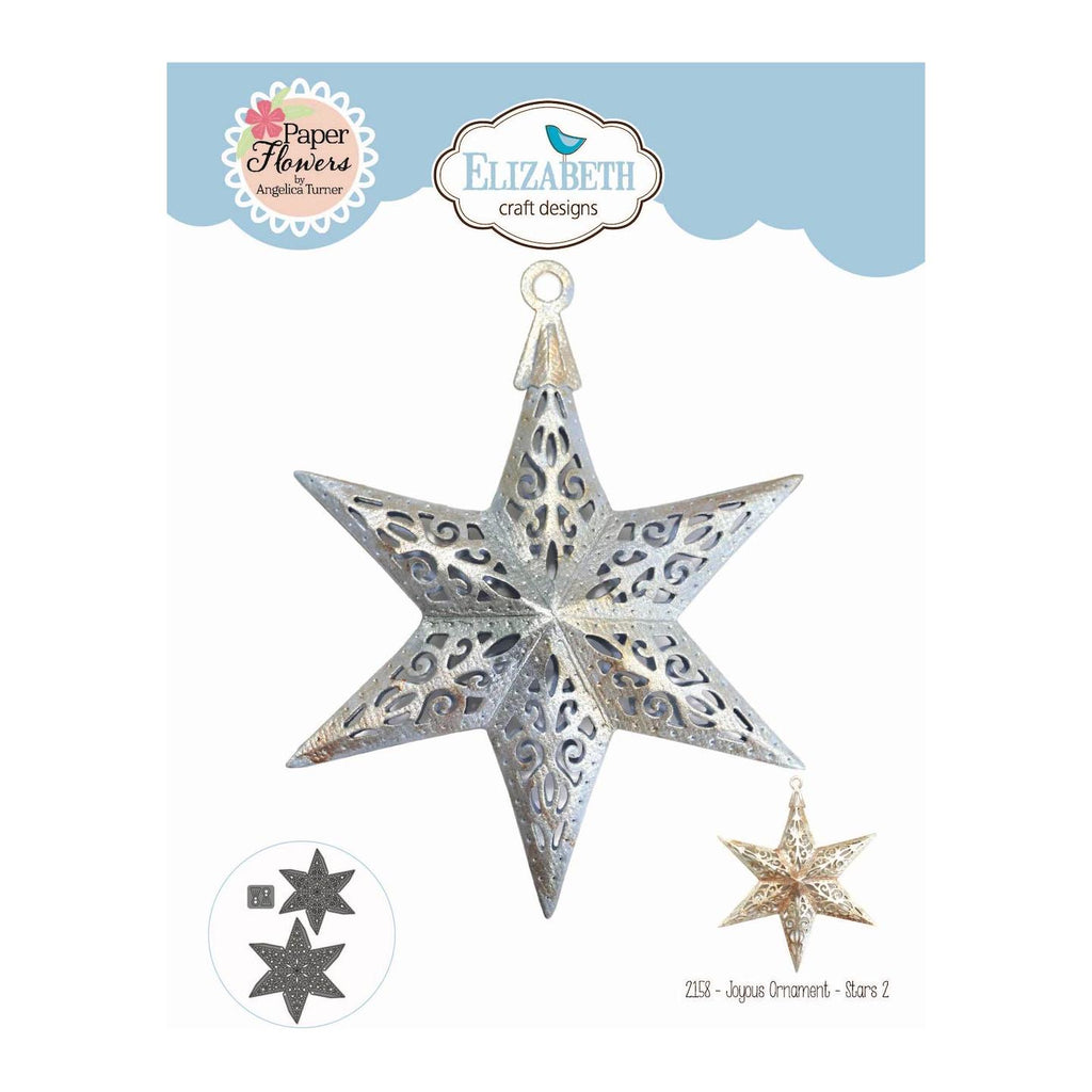 Elizabeth Craft Designs Joyous Ornament Stars 2 Dies 2158