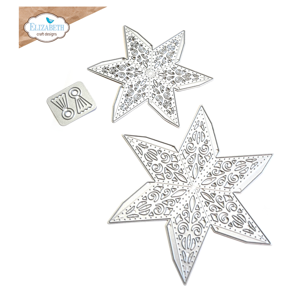 Elizabeth Craft Designs Joyous Ornament Stars 2 Dies 2158 dies