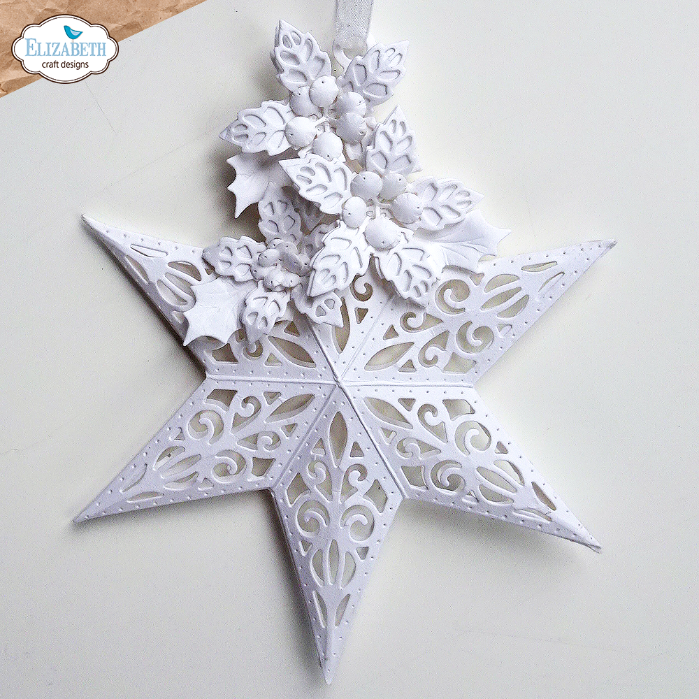 Elizabeth Craft Designs Joyous Ornament Stars 2 Dies 2158 white