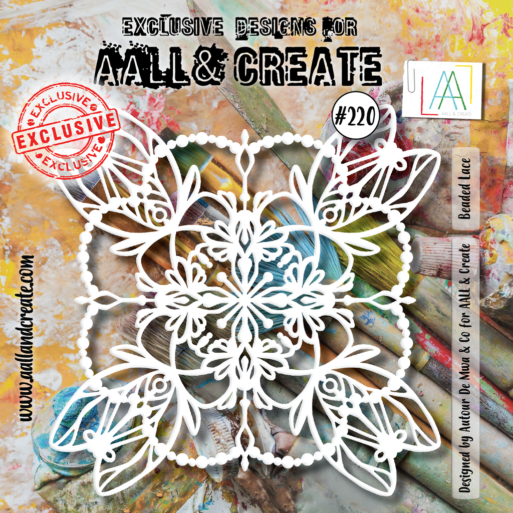 AALL & Create Beaded Lace 6x6 Stencil 220