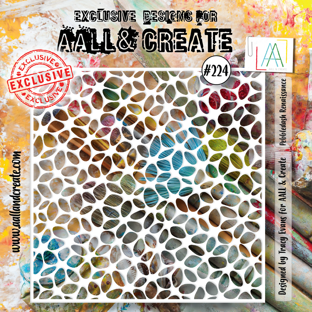 AALL & Create Pebbledash Renaissance 6x6 Stencil 224