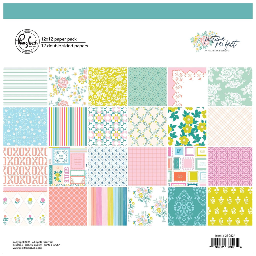 Pinkfresh Studio Picture Perfect 12 x 12 Paper Pack 230924