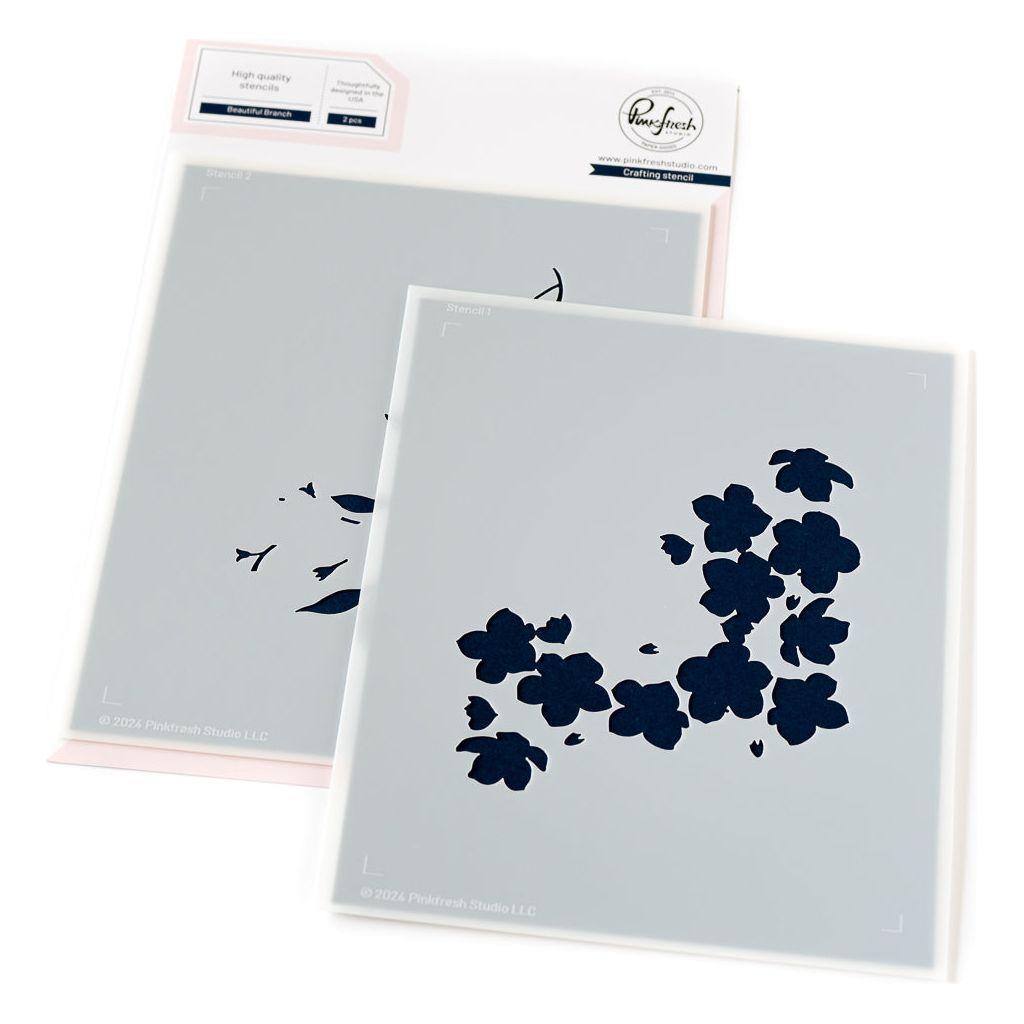 Pinkfresh Studio Beautiful Branch Bundle stencil set