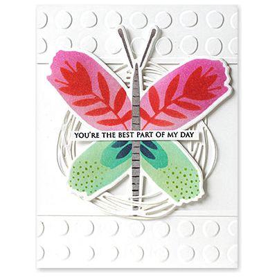 Penny Black Floral Wings Stencils 25-022 butterfly