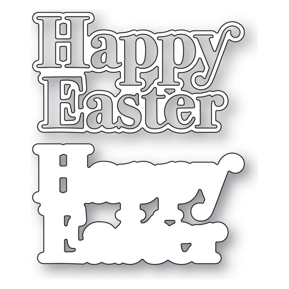 Poppy Stamps Proper Happy Easter Dies 2567 outline