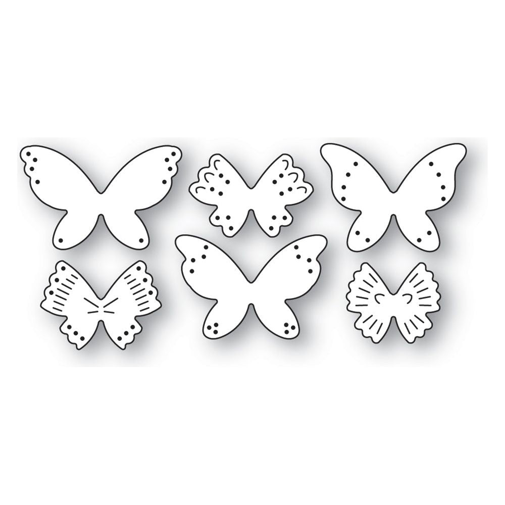 Poppy Stamps Nordic Butterfly Trio Dies 2624 pieces