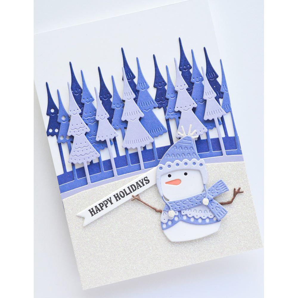 Poppy Stamps Nordic Treeline Die 2627 snowman