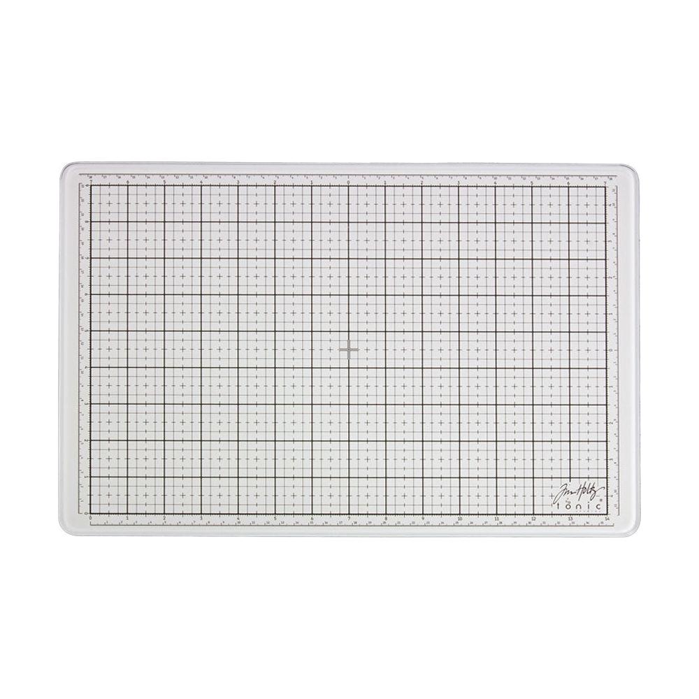 Tim Holtz Tonic Travel Glass Studio Mat 2634e White Mat on White Background