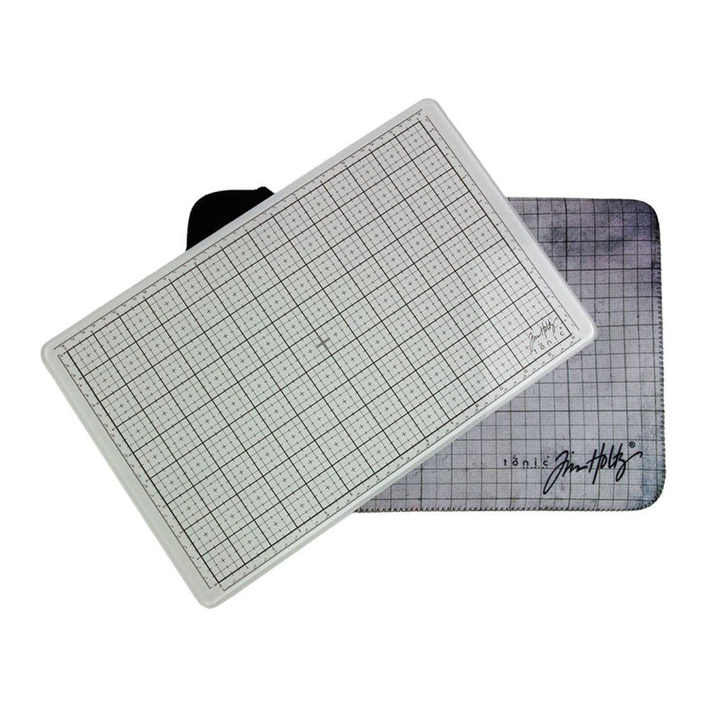 Tim Holtz Tonic Travel Glass Studio Mat 2634e Diagonal Mag and Zip Bag