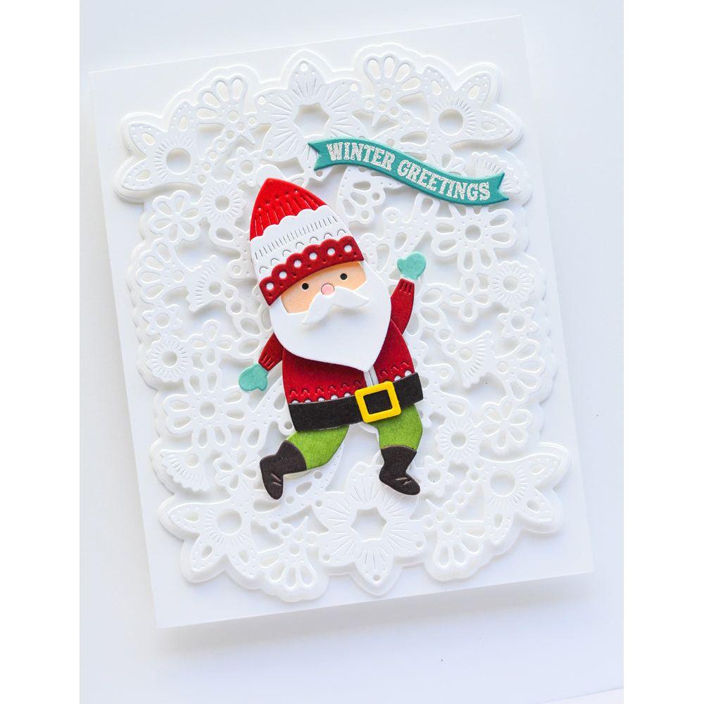 Poppy Stamps Nordic Dancing Gnome Dies 2644 winter greetings