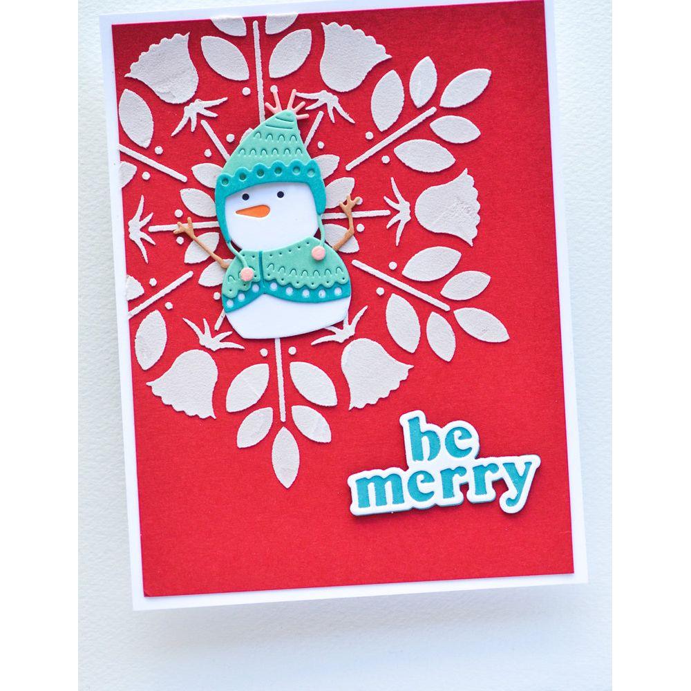 Poppy Stamps Be Merry Dies 2645 snowman