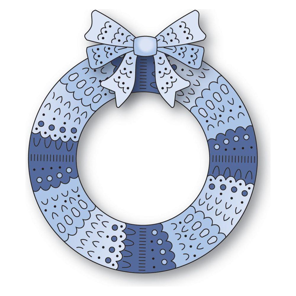 Poppy Stamps Nordic Wreath and Bow Dies 2646