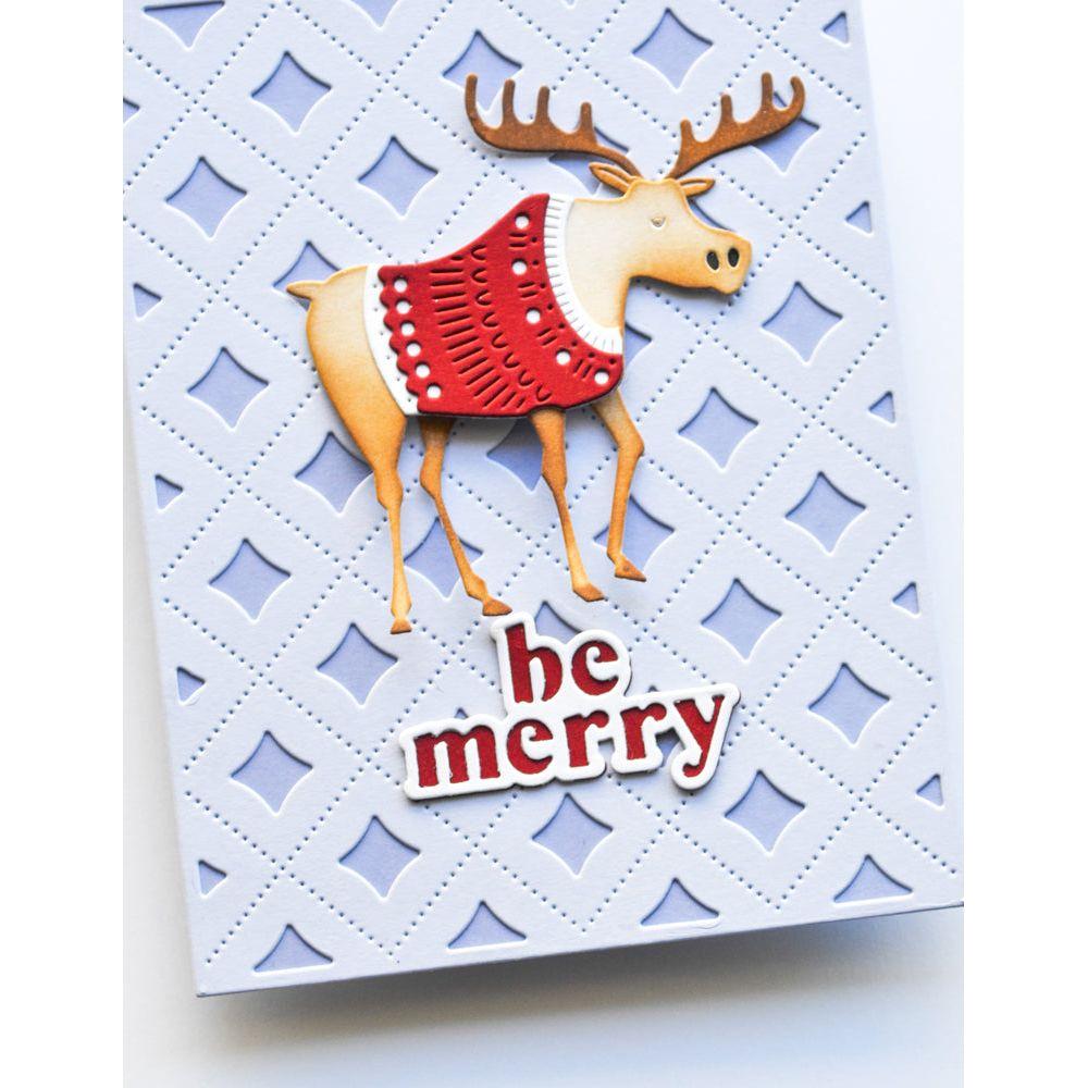 Poppy Stamps Nordic Moose Dies 2660 be merry