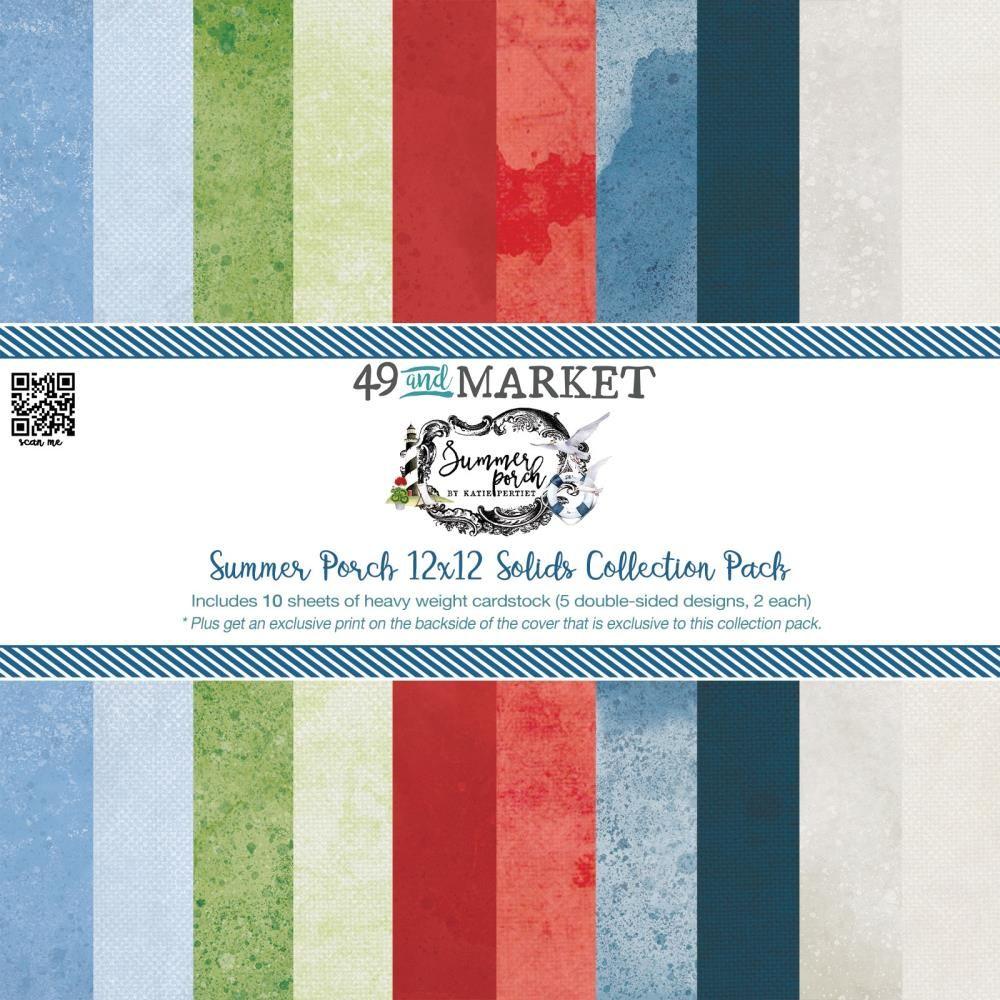 49 and Market Summer Porch Solid Colors 12 x 12 Paper Pack sp-27556