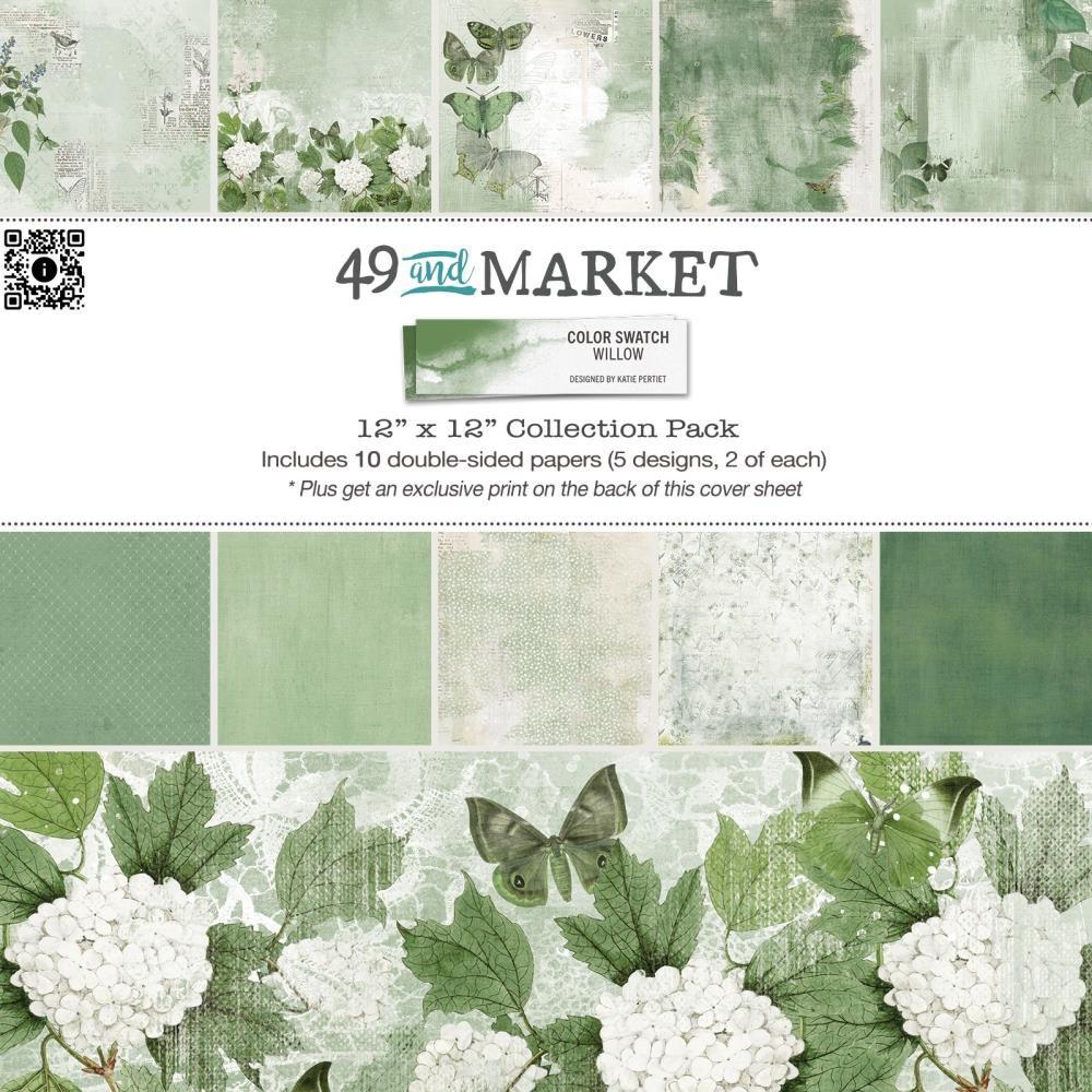 49 and Market Color Swatch Willlow 12 x12 Paper Pack wcs-27891