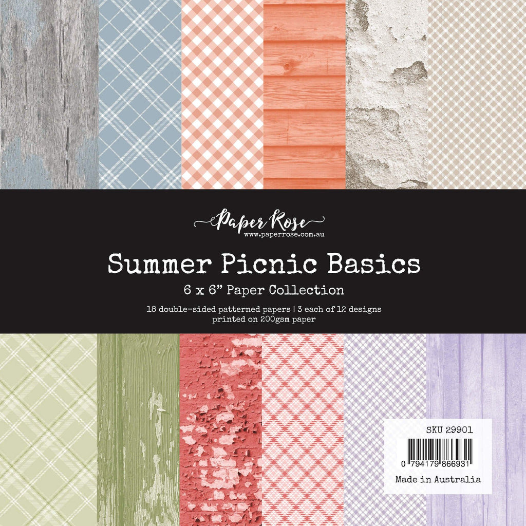 Paper Rose Summer Picnic Basics 6x6 Paper 29901