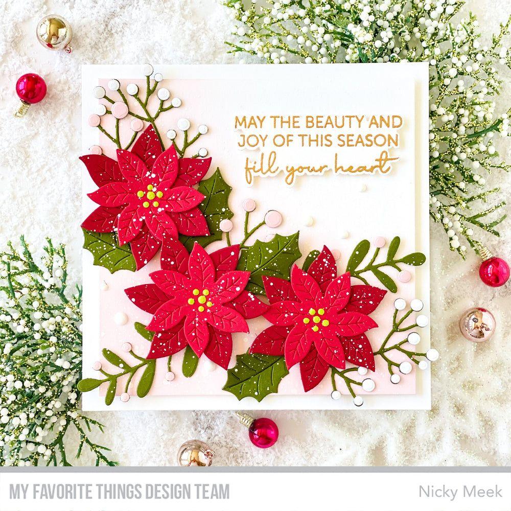 My Favorite Things Winter Poinsettias Dies Die-Namics mft2615 fill your heart | color-code:alt1