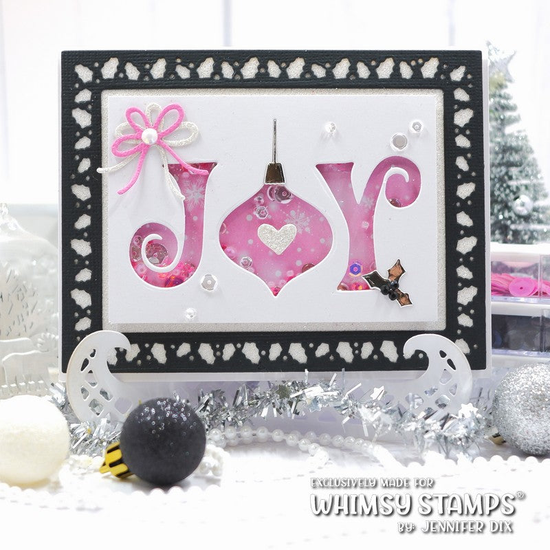 Whimsy Stamps Joy Word Dies wsd267 holly