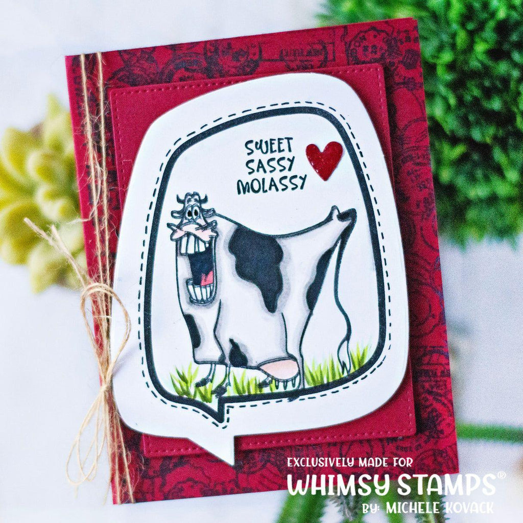 Whimsy Stamps Southern Sugar Clear Stamp and Die Set red