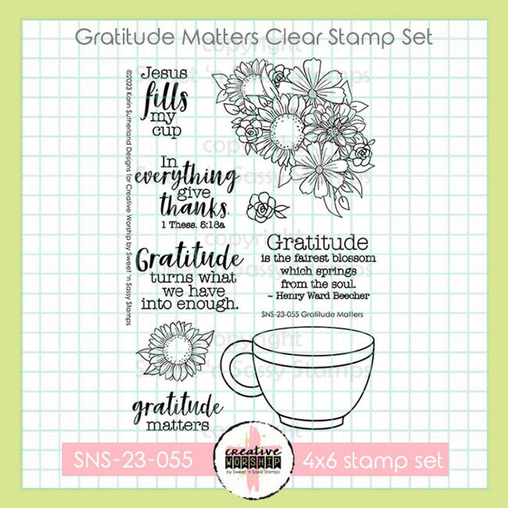 Sweet 'N Sassy Gratitude Matters Clear Stamps sns-23-055