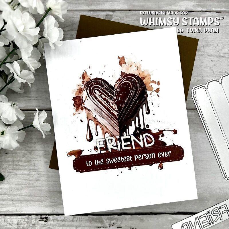 Whimsy Stamps Fun with Words 1 Dies wsd250 friend