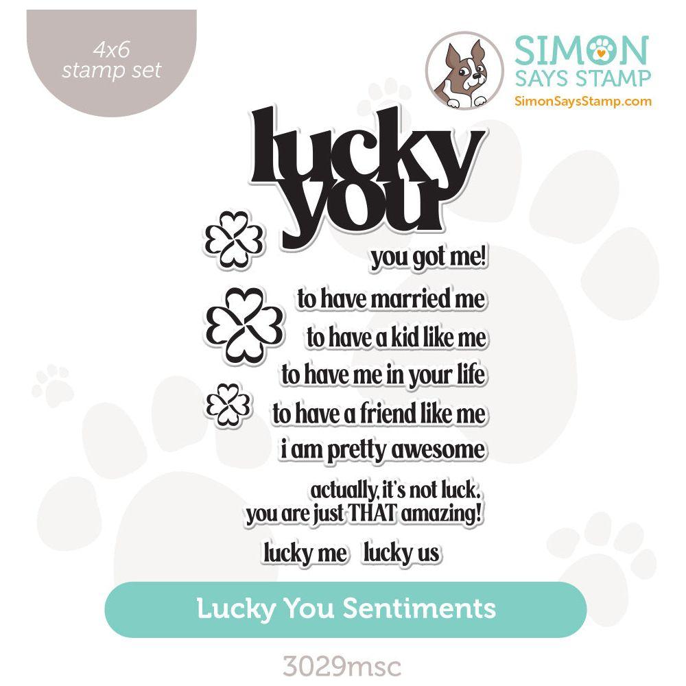 Simon Says Clear Stamps Lucky You Sentiments 3029msc Splendor