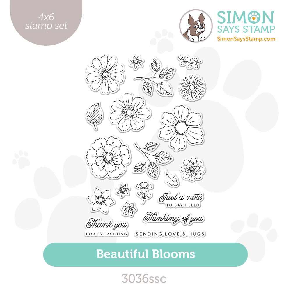 Simon Says Clear Stamps Beautiful Blooms 3036ssc Sunny Vibes
